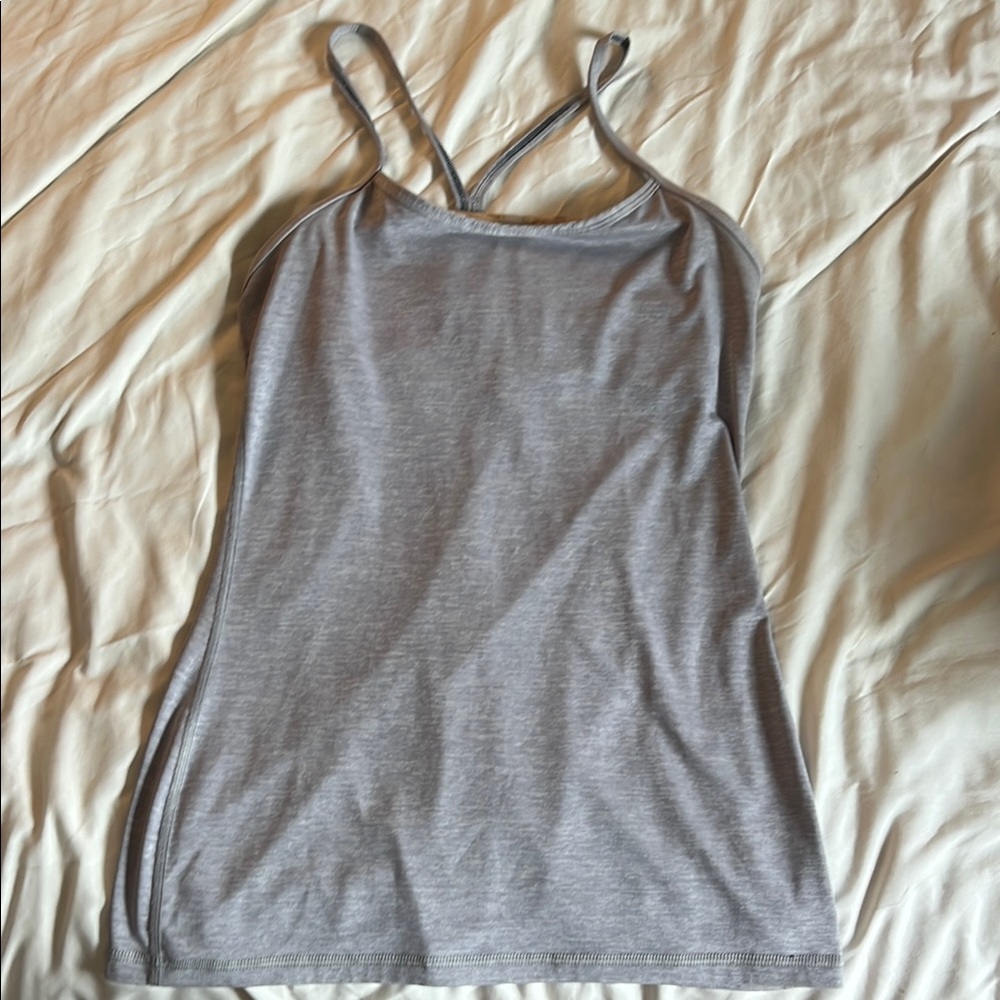 Lululemon Heather Gray racer back tank top